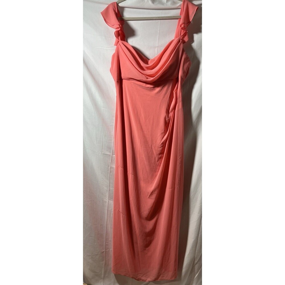 R&M Richards Women's Coral Sleeveless Dress Size 18